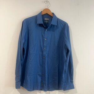 MICHAEL KORS SLIM FIT STRETCH LONG SLEEVE BLUE SIZE XL NWOT